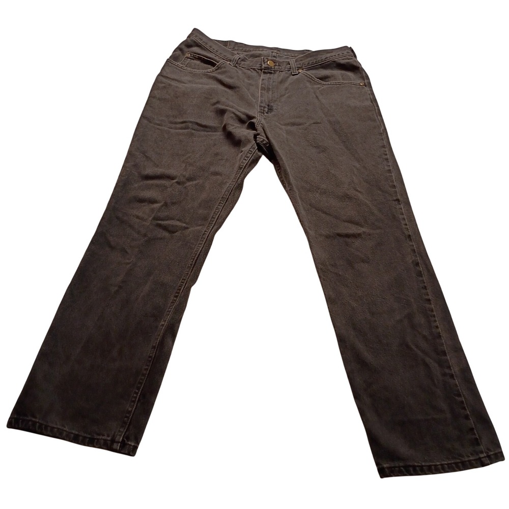 Jeans Men's Straight Leg 36x32 Charcoal Gray Denim Workwear Pants Classic